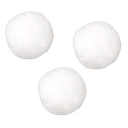 Pompons, blanc, 20 mm, 50 pces