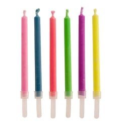 6 Bougies à Flamme Colorée