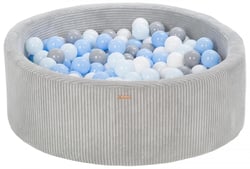 Piscine à balles 300 balles 90 cm gris, bleu clair, bleu (pastel) - Velinda