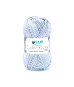 Fil de Coton à tricoter COTTON QUICK PRINT - PPSC - Gründl 240 Bleu