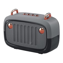 Enceinte Bluetooth Mini Subwoofer Portable Son HIFI Carte FM Autonomie 4h Argent YONIS