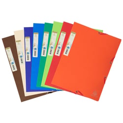 Chemise 3 rabats à élastique carte recyclée 380g/m2 Forever - A4 - Couleurs assorties - x 25 - Exacompta