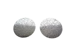 2 Sequins ronds 25mm - argenté pailleté sur 2 faces