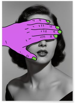 Affiche Main violette | A3 : 29,7x42cm