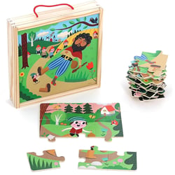 4 puzzles Le Petit Poucet - Vilac