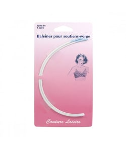 Baleines pour soutiens-gorge X 2 taille 95 - Distrifil Blanc