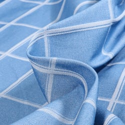 Tissu Bengaline jacquard Lexi sur fond Bleu