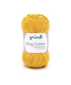 Pelote de Coton à tricoter KING COTTON - Grundl 38 Jaune