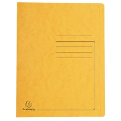 Chemise à lamelle carte lustrée 355gm2 - A4 - Jaune - x 25 - Exacompta