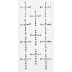 Pierres de strass autocollantes, dim. 35x25 mm, argent, 11 pièces/ 1 Pq.