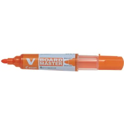 Lot de 10 marqueurs tableau blanc effaçables - PILOT - Pointe ogive moyenne 2,3 mm - Orange - V BOARD MASTER - Rechargeable