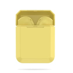 Ecouteurs Bluetooth Sans Fil V5.0 HiFi Avec Boîtier De Charge Et Contrôle Tactile Jaune YONIS