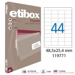 Apli 119771 x5 - Etiquettes blanches format 48,5 x 25,4 mm - Carton de 5 boites Réf.119771