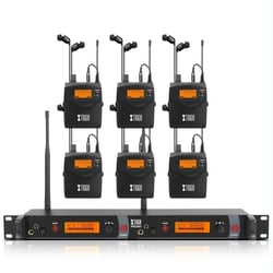 Microphone Sans Fil Pour Scène Avec Moniteur In-Ear 6 BodyPacks Haute Qualité YONIS