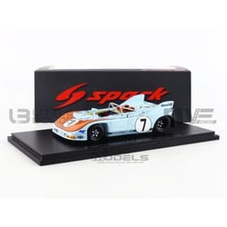 Voiture Miniature de Collection - SPARK 1/43 - PORSCHE 908/3 - Monza 1972 - Blue / Orange