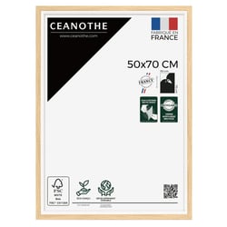 Cadre photo Actual bois blanc 50x70 cm