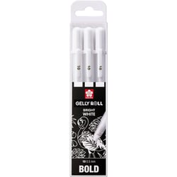 Stylo encre gel SAKURA - Gelly Roll - Blanc - Pointe moyenne