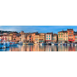 Tableau sur toile panorama de Cassis 45x135 cm