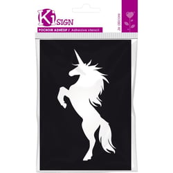 Ki-Sign - Pochoir adhésif Licorne 7x10 cm