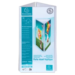Porte-visuel tryptique DL - Cristal - x 10 - Exacompta