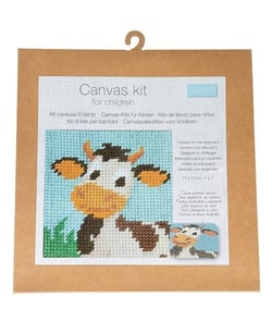 Kits Canevas enfant - 17 x 17 cm -Trimits Vache