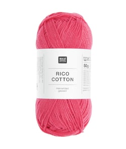 Coton à tricoter ou à crocheter Rico Cotton - Rico Design 302 Azalée