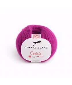 Pelote à tricoter laine et mohair CANTATE - Cheval blanc 305 Rose