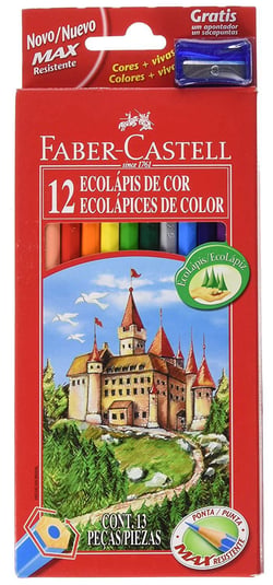 Lot de 5 crayons de couleur hexagonaux FABER-CASTELL - Castle - Étui de 12 - Bois