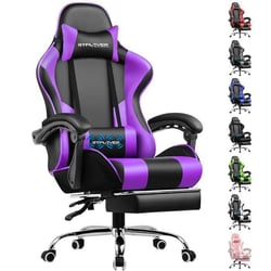 Chaise gaming ergonomique GTPLAYER - PU - Violet - 135 x 70 x 70 cm