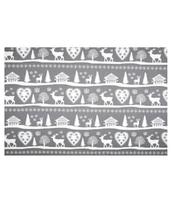Tissu coton ambiance montagne de 160 cm de largeur VALBONNAIS NATUREL vendu par 50 cm