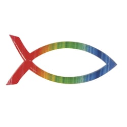 Motif de cire Poisson arc en ciel, 4x2cm, 1 pce.