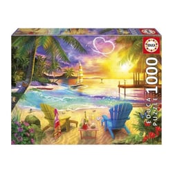 Puzzle 2D 1000 pièces - Plage d'Amour - EDUCA