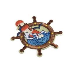 Ecusson thermocollant océan phare 5,5cm x 5cm