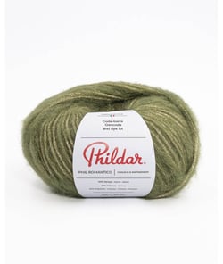 Pelote de Laine et Baby Alpaga PHIL ROMANTICO - Phildar Kaki Vert