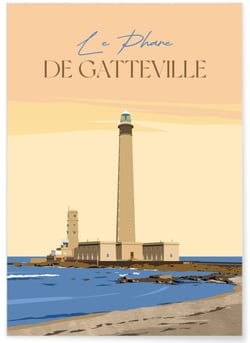 Affiche Le Phare de Gatteville | A3 : 29,7x42cm