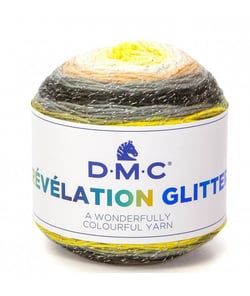 Pelote de laine REVELATION GLITTER pour étoles - DMC Wonder 503 Ecru