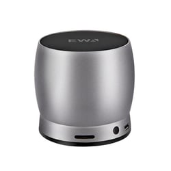 Enceinte Bluetooth Portable Mini Hifi Stereo Bass Puissante Metal Subwoofer Argent YONIS