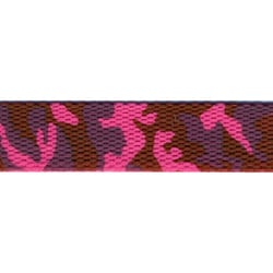 Film 20m sangle militaire fantaisie 25mm fuchsia