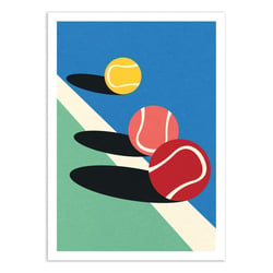 Affiche 30x40 cm - 3 tennis balls - Rosi Feist