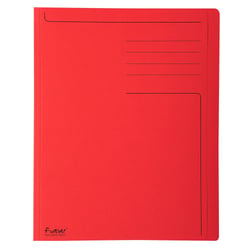 Chemise rigide à bord décalé Forever® 280g/m2 avec impression - 24x32cm - Rouge - x 100 - Exacompta