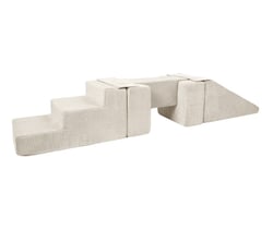 Passerelle 5 blocs crème velours côtelé - Velinda - Beige