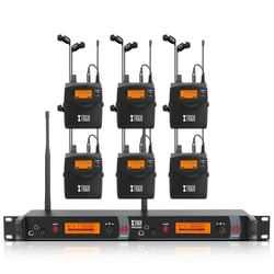 Microphone Sans Fil Pour Scène Avec Moniteur In-Ear 6 BodyPacks Haute Qualité YONIS