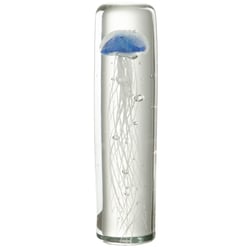 Presse papier méduse bleue en verre 25 cm