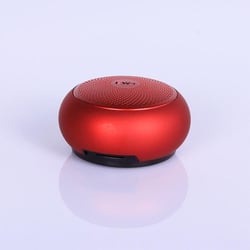 Mini Enceinte Bluetooth Portable Etanche IPX5 Avec Basses Puissantes Et Microphone Rouge YONIS