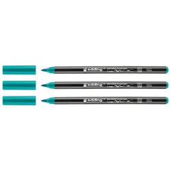 Lot de 3 feutres porcelaine EDDING pointe pinceau 1-4 mm - Turquoise