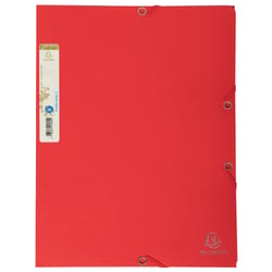 Chemise 3 rabats à élastique carte recyclée 380g/m2 Forever - A4 - Rouge - x 25 - Exacompta