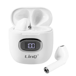 Écouteurs sans fil Blancs LinQ avec Commandes Tactiles Fonction Veille