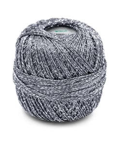 Fil à tricoter brillant GLITTER - Grundl 8220 Gris