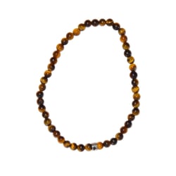 Bracelet Œil de Tigre Perles rondes 4 mm - Omsaé