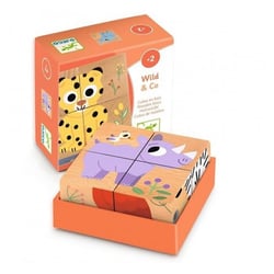 puzzle cubes en bois wild and co - Djeco